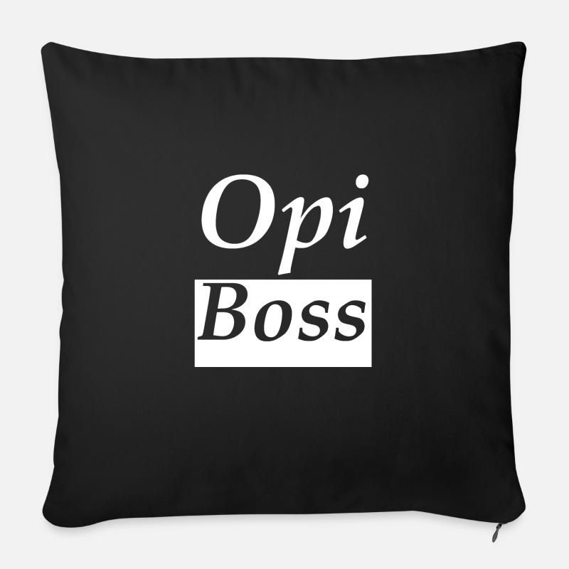 Opi Boss - Sofakissenbezug 45 x 45 cm - Schwarz