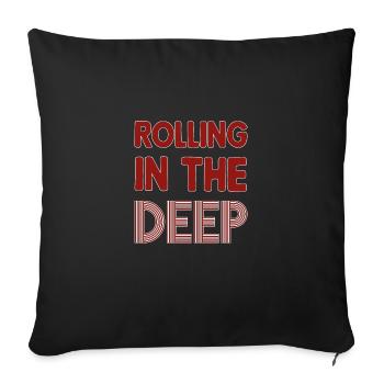 Rolling in the Deep - Housse de coussin décorative 45 x 45 cm - noir - Devant