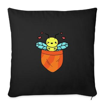 Abeilles Apiculteurs Abeilles Abeilles Amateurs de miel Amateurs de miel Amateurs de miel - Housse de coussin décorative 45 x 45 cm - noir - Devant
