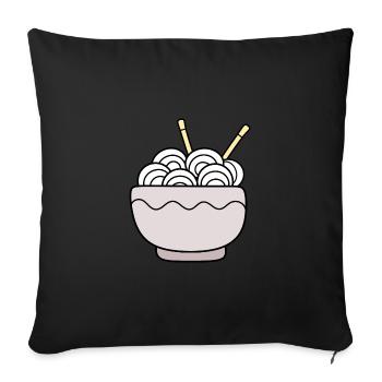 Ramen Nudeln Japan Küche - Sofakissenbezug 45 x 45 cm - Schwarz - Vorne