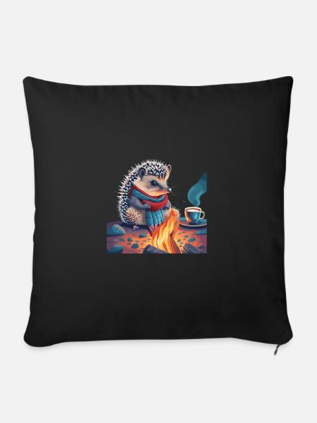 Lagerfeuer - Sofakissenbezug 45 x 45 cm - Schwarz