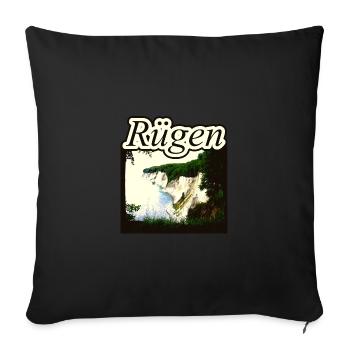 INSEL RÜGEN URLAUB - Sofakissenbezug 45 x 45 cm - Schwarz - Vorne