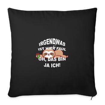 Süßes Faultier Slot müde schlafen faul - Sofakissenbezug 45 x 45 cm - Schwarz - Vorne