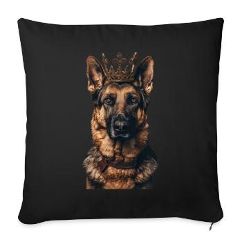 Deutscher Schäferhund - Sofakissenbezug 45 x 45 cm - Schwarz - Vorne