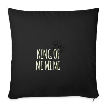 king of mimimi Funny whining humor - Sofa pillowcase 17,3'' x 17,3'' (45 x 45 cm) - black - Front