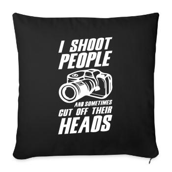 Camera Photographer - Sofa pillowcase 17,3'' x 17,3'' (45 x 45 cm) - black - Front