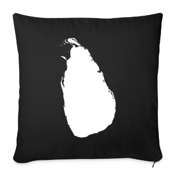 Sri Lanka map flag - Sofa pillowcase 17,3'' x 17,3'' (45 x 45 cm) - black - Front