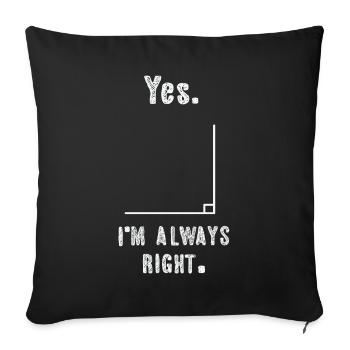 Funny Math Quote Math Teacher Math Sayings - Sofa pillowcase 17,3'' x 17,3'' (45 x 45 cm) - black - Front