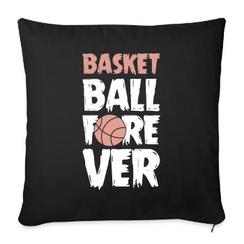 Le basketball pour toujours - Housse de coussin décorative 45 x 45 cm - noir - Devant