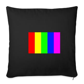 arc en ciel - Housse de coussin décorative 45 x 45 cm - noir - Devant