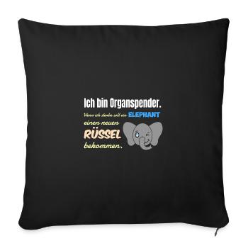 Lustiger versauter Spruch Geschenk - Sofakissenbezug 45 x 45 cm - Schwarz - Vorne