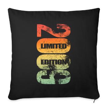 Limited Edition 2009 Geburtstag 2009 geboren Retro - Sofakissenbezug 45 x 45 cm - Schwarz - Vorne