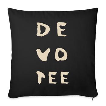 dm Dark Wave Electro Pop – 80er Szene - Sofakissenbezug 45 x 45 cm - Schwarz - Vorne