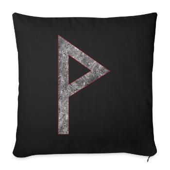 Rune Wunjo W - Sofa pillowcase 17,3'' x 17,3'' (45 x 45 cm) - black - Front