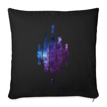 CHESS CHESS PLAYERS CHESS PIECES - Sofa pillowcase 17,3'' x 17,3'' (45 x 45 cm) - black - Front