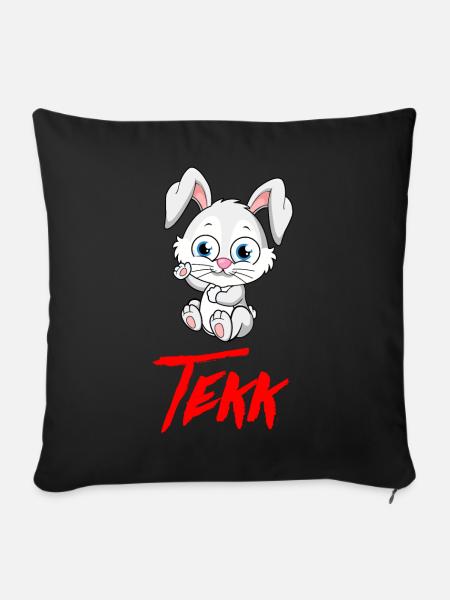 TEKK TEKKNO HARDTEKK TEKKE Süßer hase - Sofakissenbezug 45 x 45 cm - Schwarz