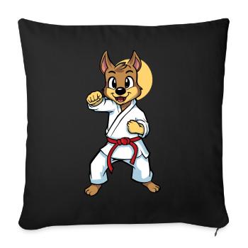 Kampf Hund - Sofakissenbezug 45 x 45 cm - Schwarz - Vorne