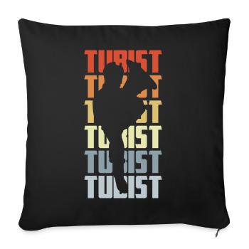 Joueurs de tuba - Housse de coussin décorative 45 x 45 cm - noir - Devant