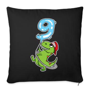 Dino Fire Fighter Number 9 ws - Sofakissenbezug 45 x 45 cm - Schwarz - Vorne