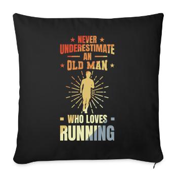 Runner Grandfather - Sofa pillowcase 17,3'' x 17,3'' (45 x 45 cm) - black - Front