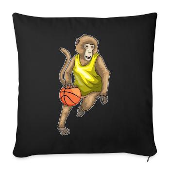 Singe Basketteur Basketteur - Housse de coussin décorative 45 x 45 cm - noir - Devant