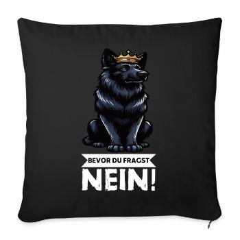 Avant de demander aux chiens de berger noir - Housse de coussin décorative 45 x 45 cm - noir - Devant
