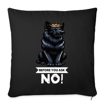Avant de demander Bergers Noirs - Housse de coussin décorative 45 x 45 cm - noir - Devant