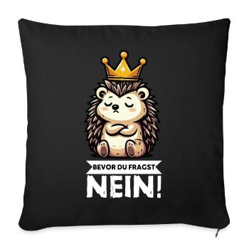 Before You Ask Hedgehog Hedgehog Lover Hedgehog Stinger - Sofa pillowcase 17,3'' x 17,3'' (45 x 45 cm) - black - Front