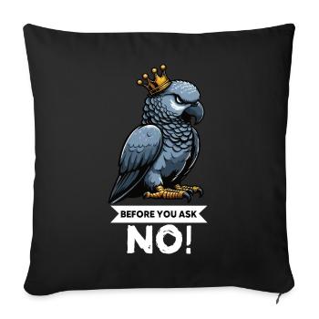 Before You Ask African Grey Parrot Parrot Parrot Holder - Sofa pillowcase 17,3'' x 17,3'' (45 x 45 cm) - black - Front