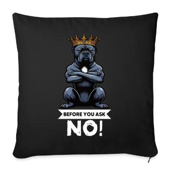 Avant de demander Cane Corso Cane Corsos Corso Corso Héliceur - Housse de coussin décorative 45 x 45 cm - noir - Devant