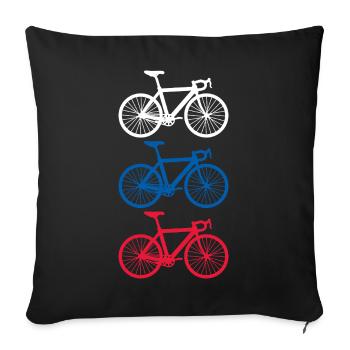 Bicycle Cycling Russia - Sofa pillowcase 17,3'' x 17,3'' (45 x 45 cm) - black - Front