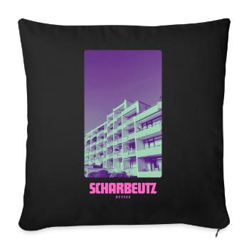 Scharbeutz Ostsee  - Sofakissenbezug 45 x 45 cm - Schwarz - Vorne