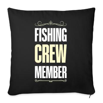 Fishing Crew - Sofa pillowcase 17,3'' x 17,3'' (45 x 45 cm) - black - Front