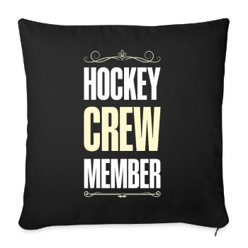 Hockey Crew - Housse de coussin décorative 45 x 45 cm - noir - Devant