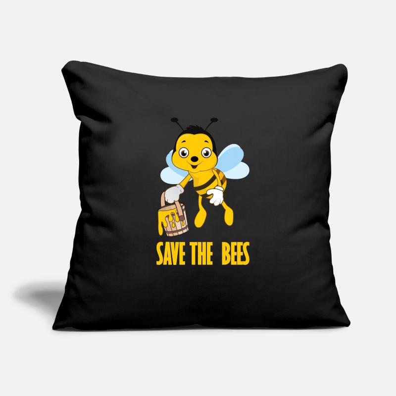 Save the bees honeybee apiary bee queen Sofa pillowcase 17,3'' x 17,3'' (45 x 45 cm)