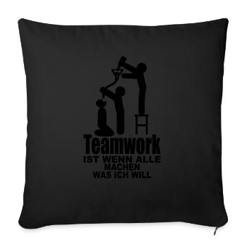 teamwork malle mallorca - Sofakissenbezug 45 x 45 cm - Schwarz - Vorne
