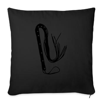 Whip - Cat-o-Nine - Peitsche - Flogger - Sofakissenbezug 45 x 45 cm - Schwarz - Vorne