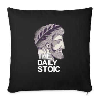 Marcus Aurelius | The daily Stoic - Sofakissenbezug 45 x 45 cm - Schwarz - Vorne