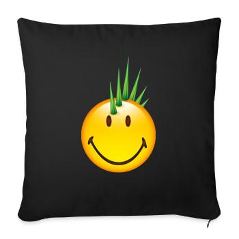 Smiley Punk - Sofakissenbezug 45 x 45 cm - Schwarz - Vorne