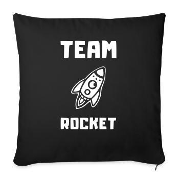 rocket team rocket - Sofa pillowcase 17,3'' x 17,3'' (45 x 45 cm) - black - Front
