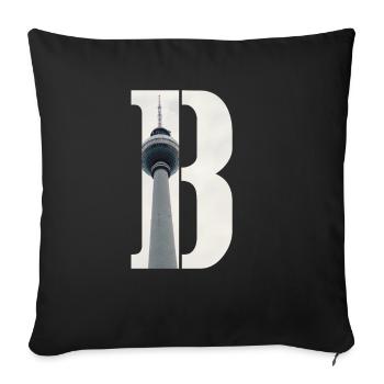 B erlin - Housse de coussin décorative 45 x 45 cm - noir - Devant
