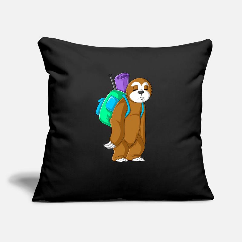 sloth camping Sofa pillowcase 17,3'' x 17,3'' (45 x 45 cm)