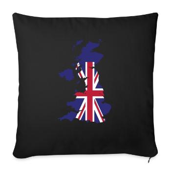 Great Britain - Sofa pillowcase 17,3'' x 17,3'' (45 x 45 cm) - black - Front