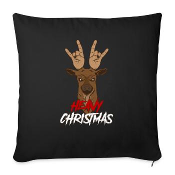 Reindeer heavy metal Christmas - Sofa pillowcase 17,3'' x 17,3'' (45 x 45 cm) - black - Front