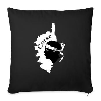 Corse - Sofa pillowcase 17,3'' x 17,3'' (45 x 45 cm) - black - Front