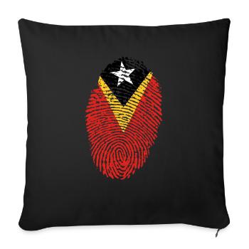 East Timor - Sofa pillowcase 17,3'' x 17,3'' (45 x 45 cm) - black - Front