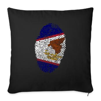 American - Sofa pillowcase 17,3'' x 17,3'' (45 x 45 cm) - black - Front