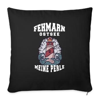 FEHMARN BALTIC SEA MY PEARL - Sofa pillowcase 17,3'' x 17,3'' (45 x 45 cm) - black - Front