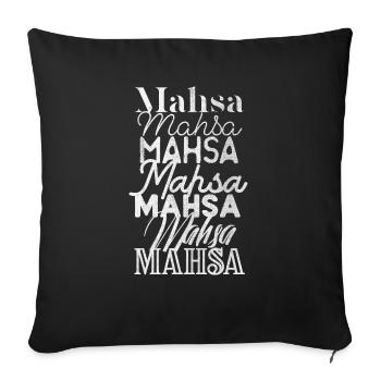 Mahsa - Sofakissenbezug 45 x 45 cm - Schwarz - Vorne