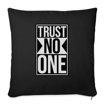 ne faites confiance à personne pour ne citer - Housse de coussin décorative 45 x 45 cm - noir - Devant